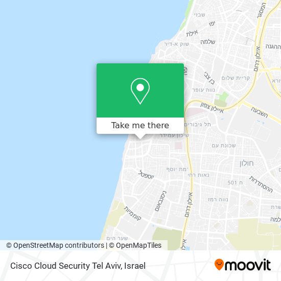 Карта Cisco Cloud Security Tel Aviv