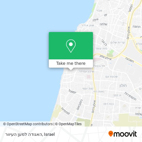 האגודה למען העיוור map