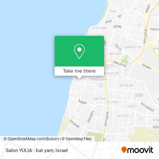 Карта Salon YULIA - bat yam