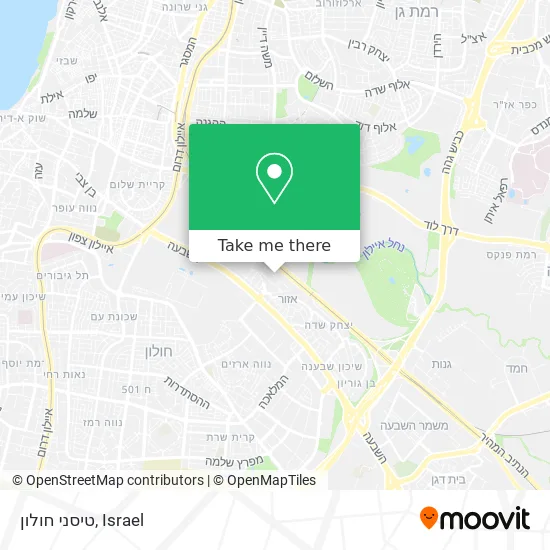 Карта טיסני חולון