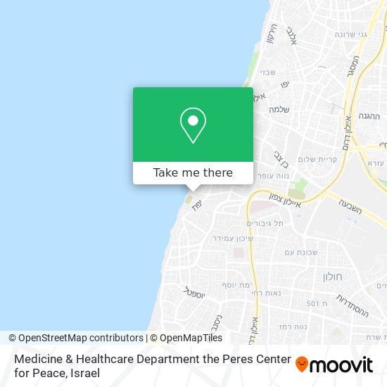 Medicine & Healthcare Department the Peres Center for Peace map