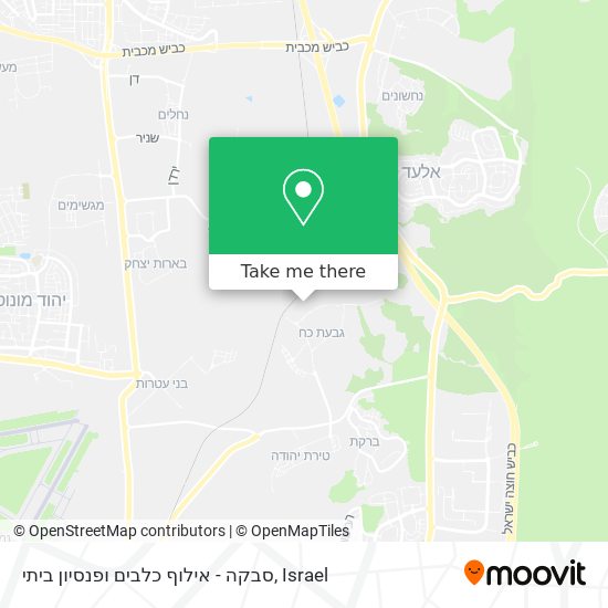 סבקה - אילוף כלבים ופנסיון ביתי map