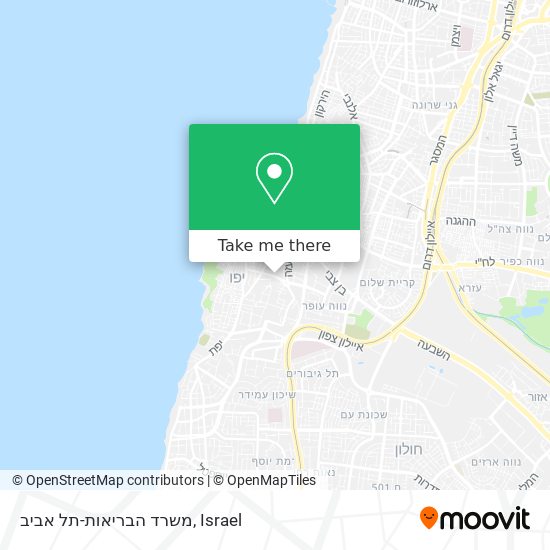 Карта משרד הבריאות-תל אביב