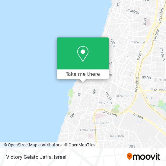 Victory Gelato Jaffa map