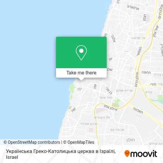 Карта Українська Греко-Католицька церква в Ізраїлі
