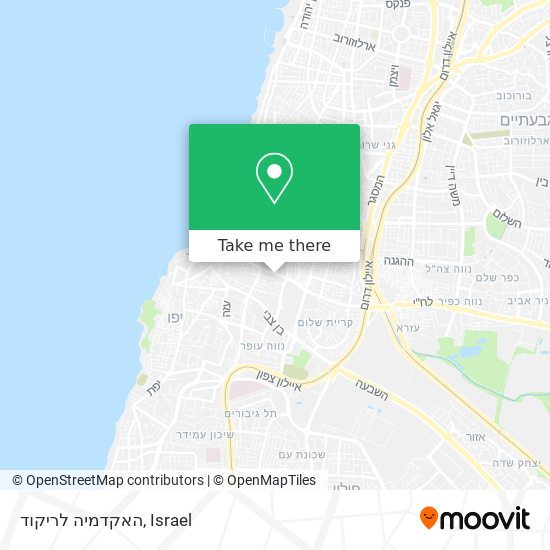 האקדמיה לריקוד map