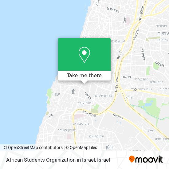 Карта African Students Organization in Israel