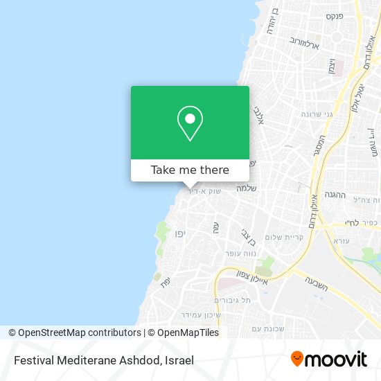 Festival Mediterane Ashdod map
