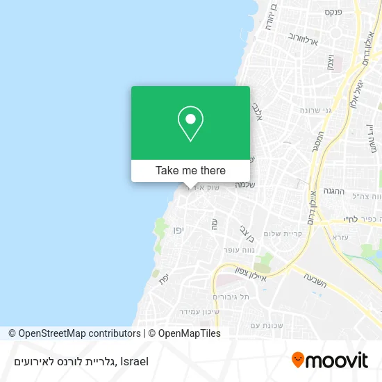 Карта גלריית לורנס לאירועים