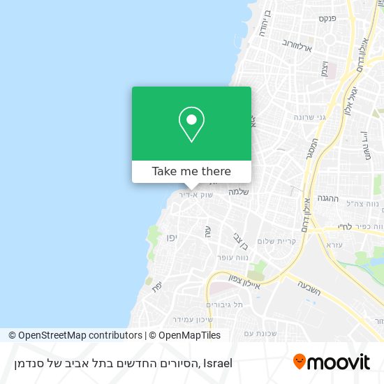Карта הסיורים החדשים בתל אביב של סנדמן