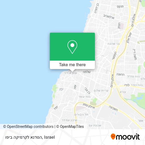 Карта הסדנא לקרמיקה ביפו