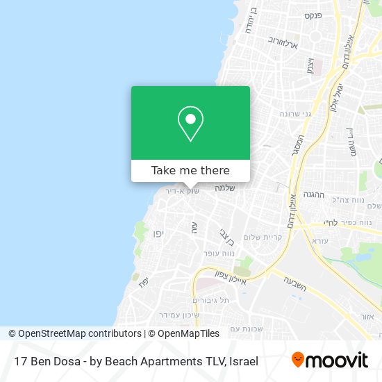 Карта 17 Ben Dosa - by Beach Apartments TLV