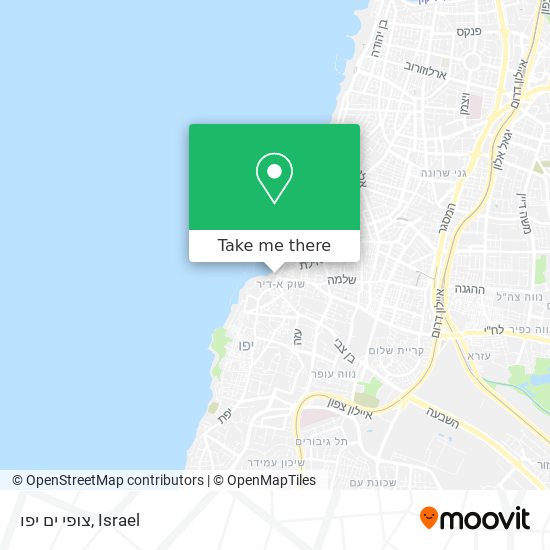 צופי ים יפו map