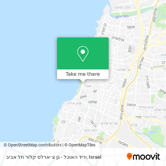 Карта יריד האוכל - גן צ׳ארלס קלור תל אביב