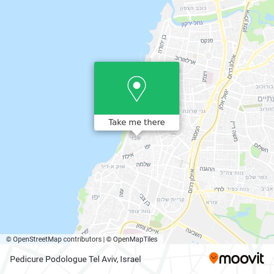 Pedicure Podologue Tel Aviv map