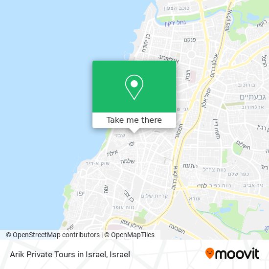 Arik Private Tours in Israel map