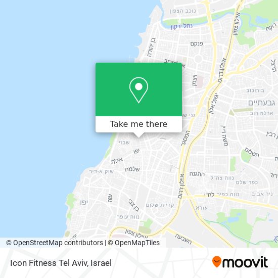 Icon Fitness Tel Aviv map