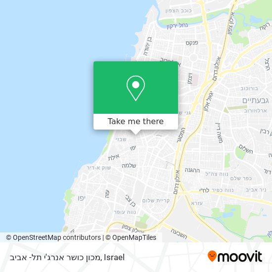 Карта מכון כושר אנרג'י תל- אביב