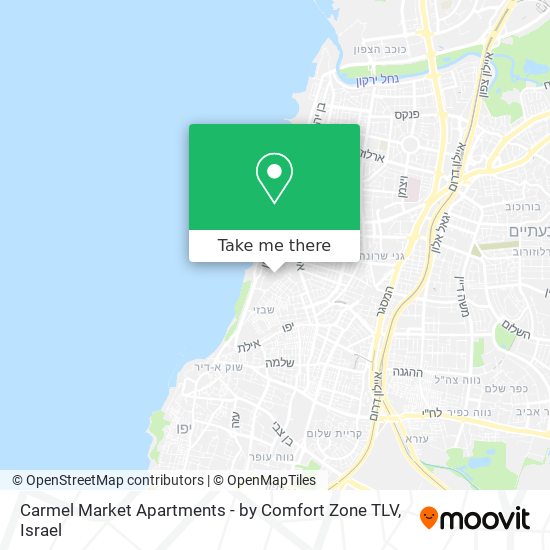 Карта Carmel Market Apartments - by Comfort Zone TLV