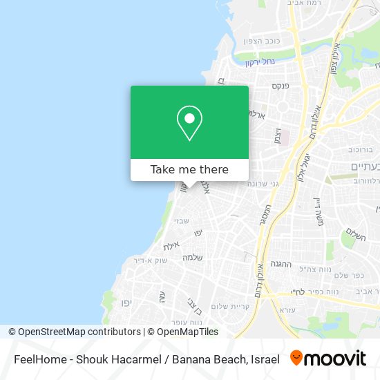 FeelHome - Shouk Hacarmel / Banana Beach map