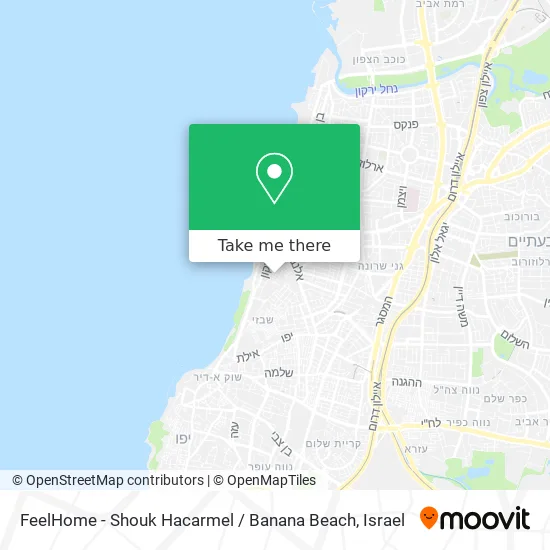 Карта FeelHome - Shouk Hacarmel / Banana Beach