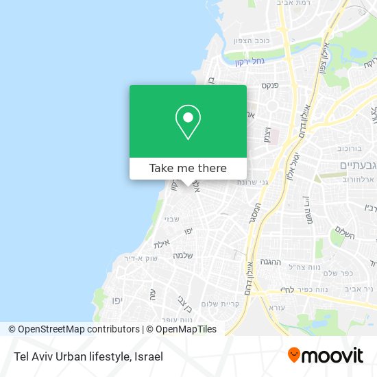 Tel Aviv Urban lifestyle map