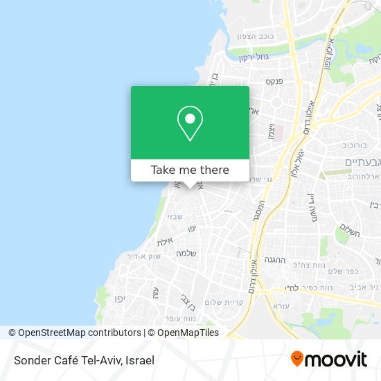 Карта Sonder Café Tel-Aviv
