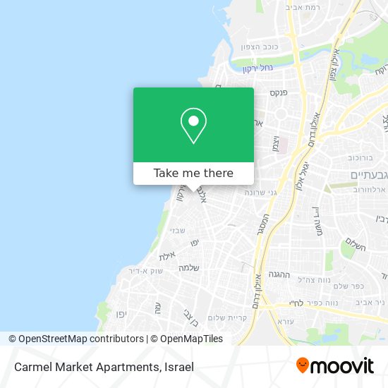 Carmel Market Apartments map