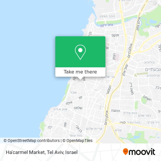 Карта Ha'carmel Market, Tel Aviv