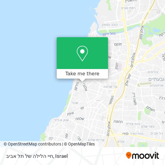 Карта חיי הלילה של תל אביב