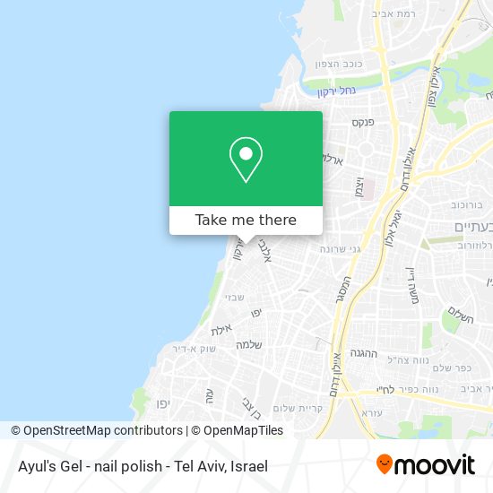 Ayul's Gel - nail polish - Tel Aviv map