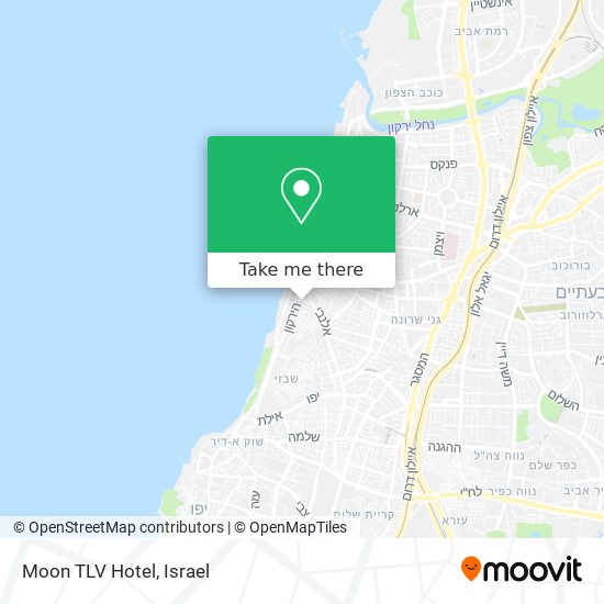 Карта Moon TLV Hotel