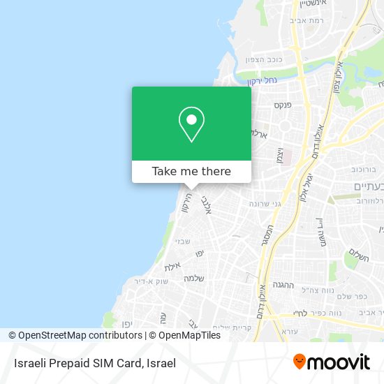Карта Israeli Prepaid SIM Card