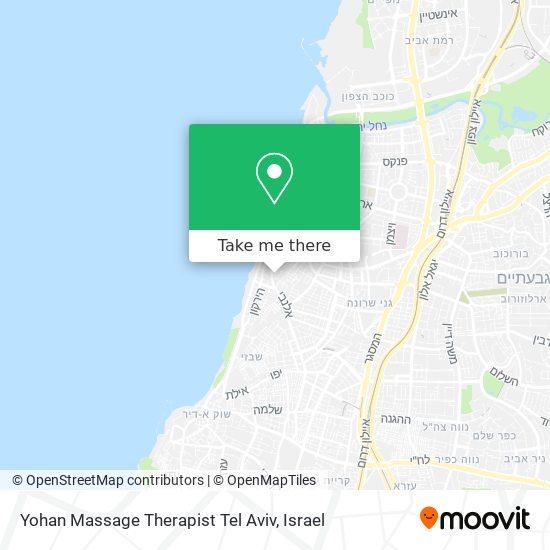 Карта Yohan Massage Therapist Tel Aviv