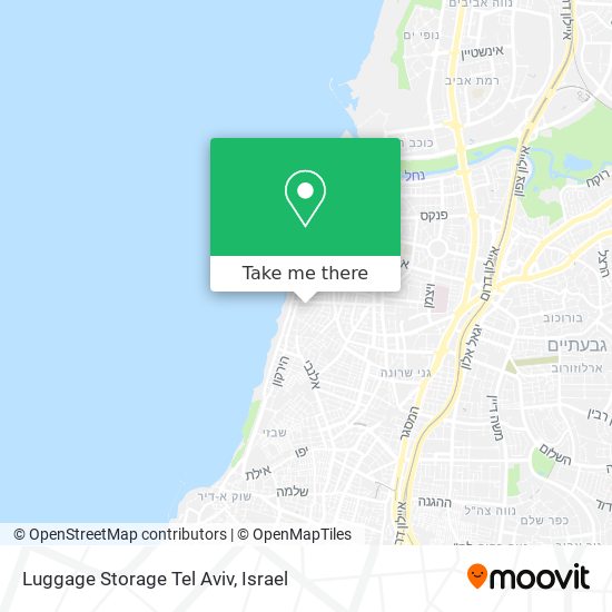 Карта Luggage Storage Tel Aviv