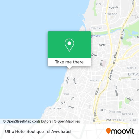 Ultra Hotel Boutique Tel Aviv map