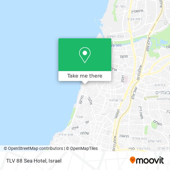 TLV 88 Sea Hotel map