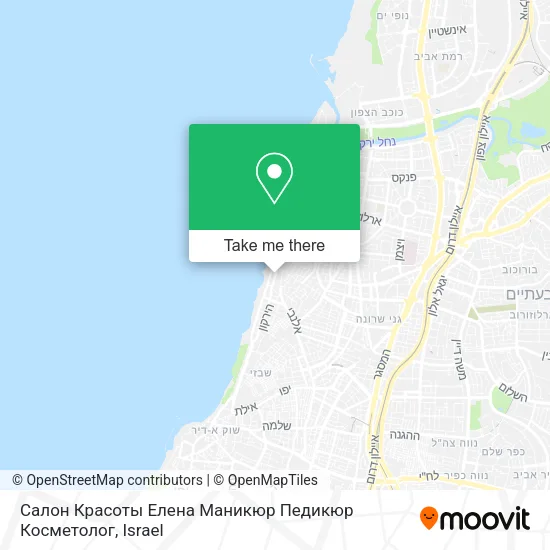 Карта Салон Красоты Елена Маникюр Педикюр Косметолог