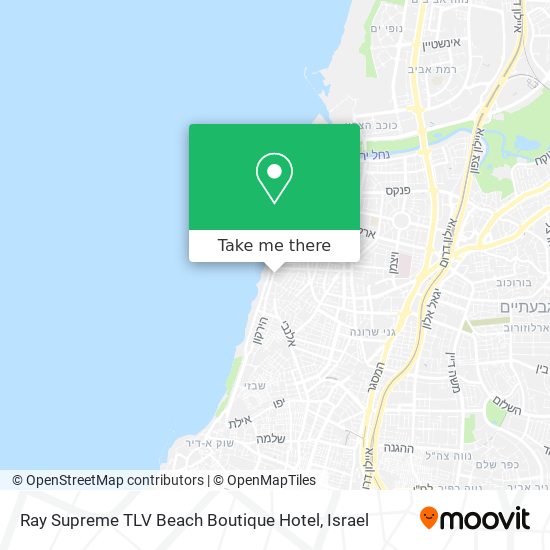 Карта Ray Supreme TLV Beach Boutique Hotel