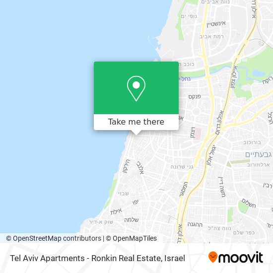 Карта Tel Aviv Apartments - Ronkin Real Estate