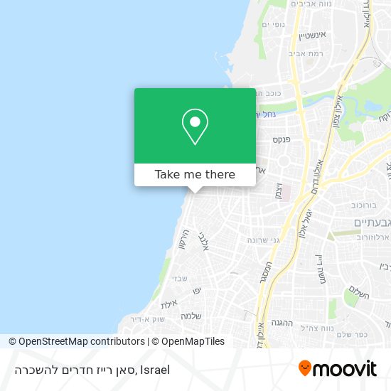 סאן רייז חדרים להשכרה map