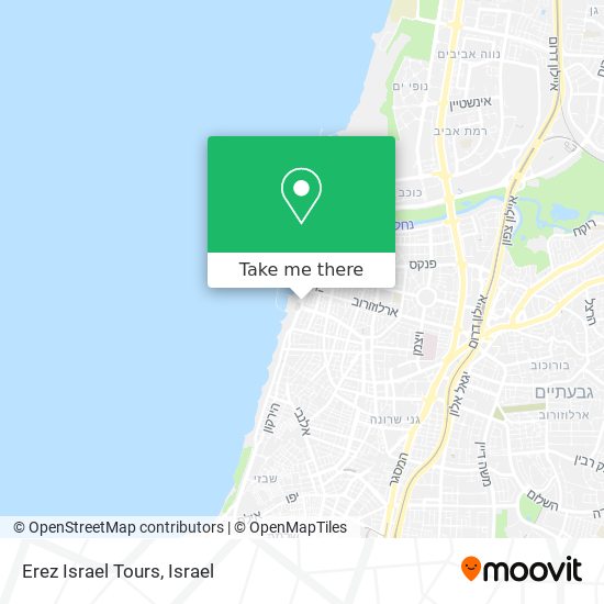 Erez Israel Tours map