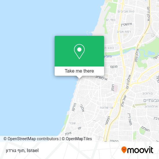 חוף גורדון map