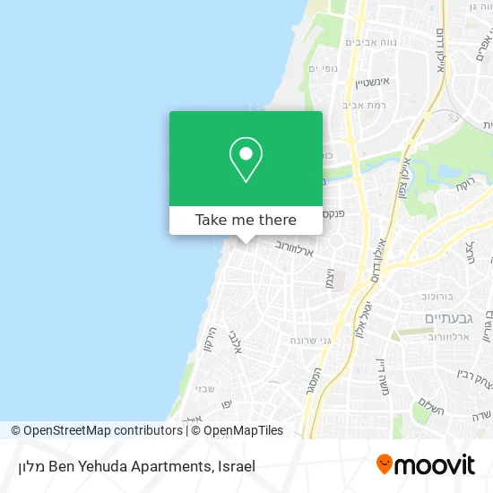 Карта מלון Ben Yehuda Apartments