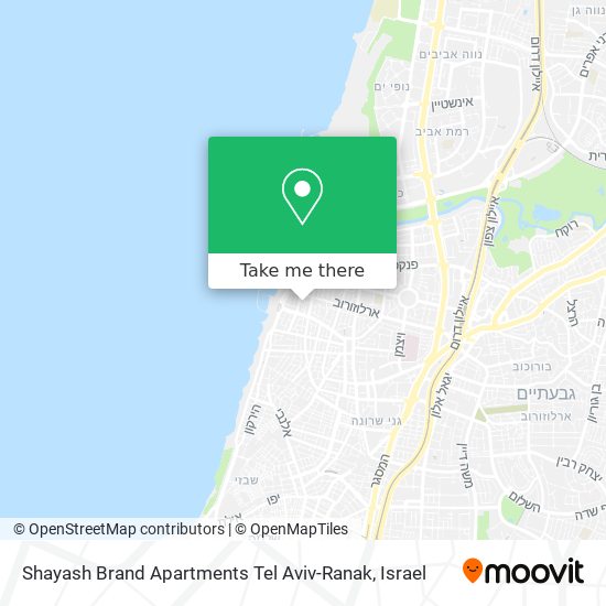 Shayash Brand Apartments Tel Aviv-Ranak map