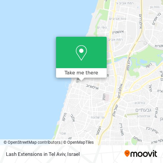 Lash Extensions in Tel Aviv map