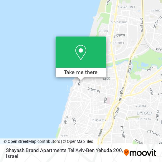 Shayash Brand Apartments Tel Aviv-Ben Yehuda 200 map