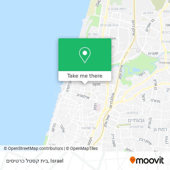 בית קסטל כרטיסים map