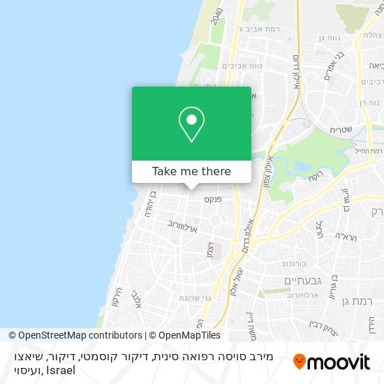 מירב סויסה רפואה סינית, דיקור קוסמטי, דיקור, שיאצו ועיסוי map