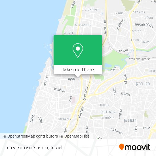 Карта בית יד לבנים תל אביב